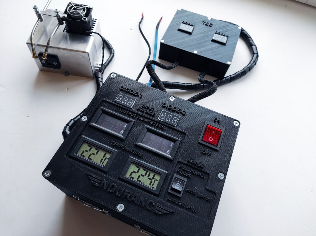 15 watt (15 000 mW) of a real optical laser power - DUOS laser system. Laser head for your 3D printer / CNC machine / engraving machine