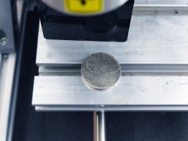 An Endurance 4 watt infrared diode-pumped solid-state (DPSS) laser metal marking head