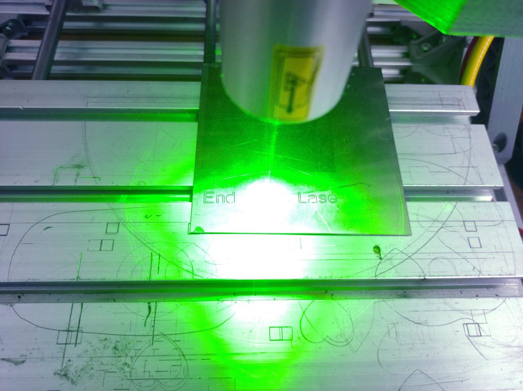 An Endurance 532 nm impulse DPSS laser module 4.5 watt power output