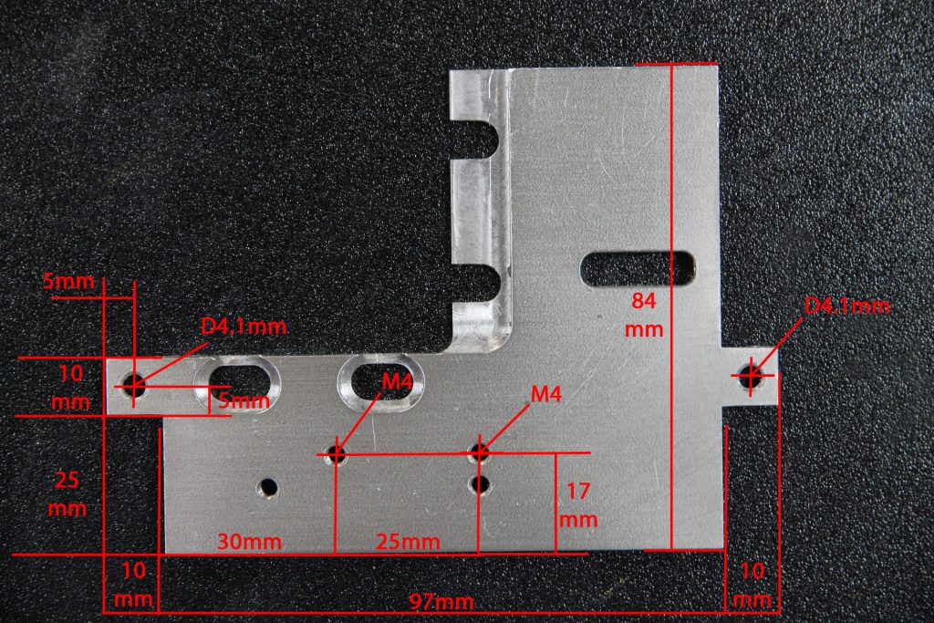 Mounting holes for 15 watt DUOS Endurance laser