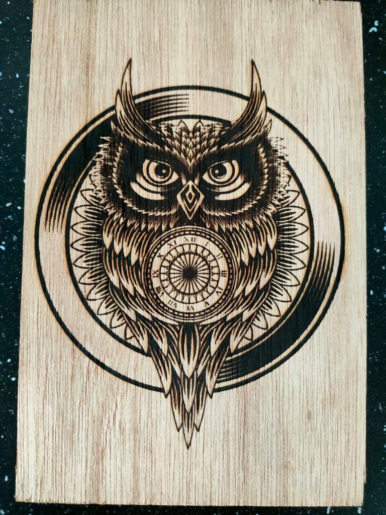 Laser engraving with 10 watt Endurance Delux laser and G7 lens