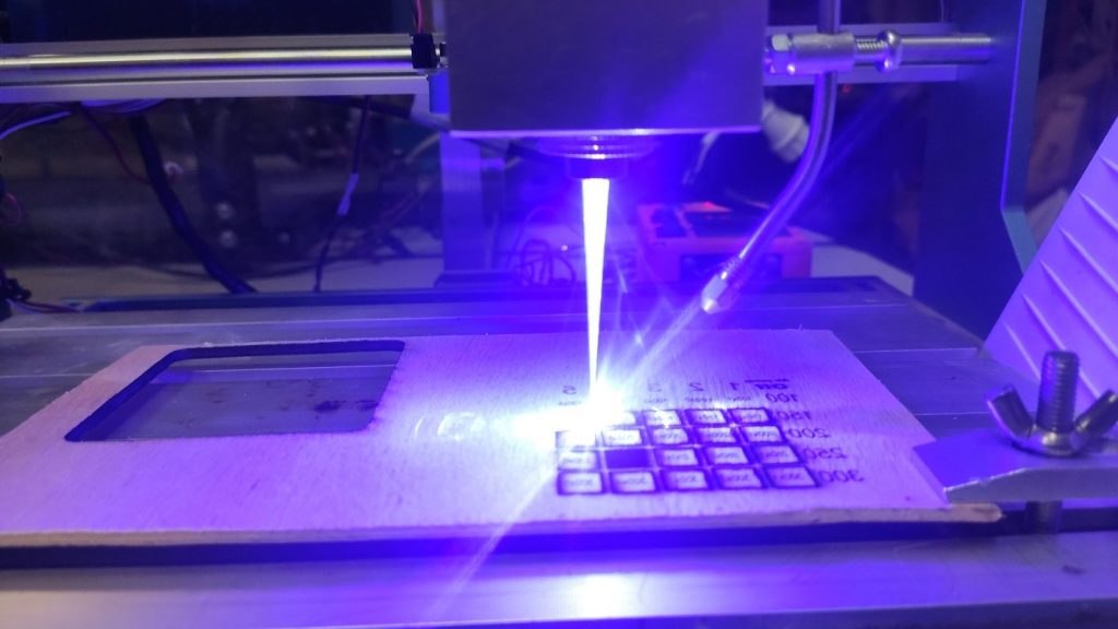 Laser cutting test