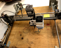 The 2-2.1 watt (2000-2100 mw) solid-state (diode) laser module for your 3D printer or CNC mill. Affordable unit for laser engraving and laser cutting.