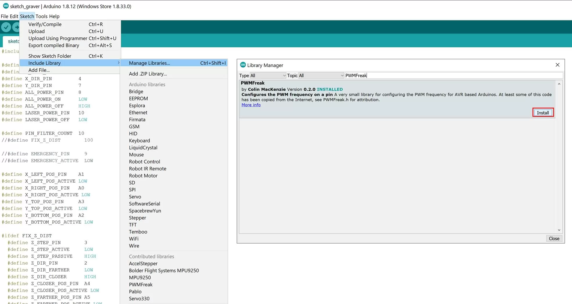 An Endurance laser service software for an Arduino nano (second release)