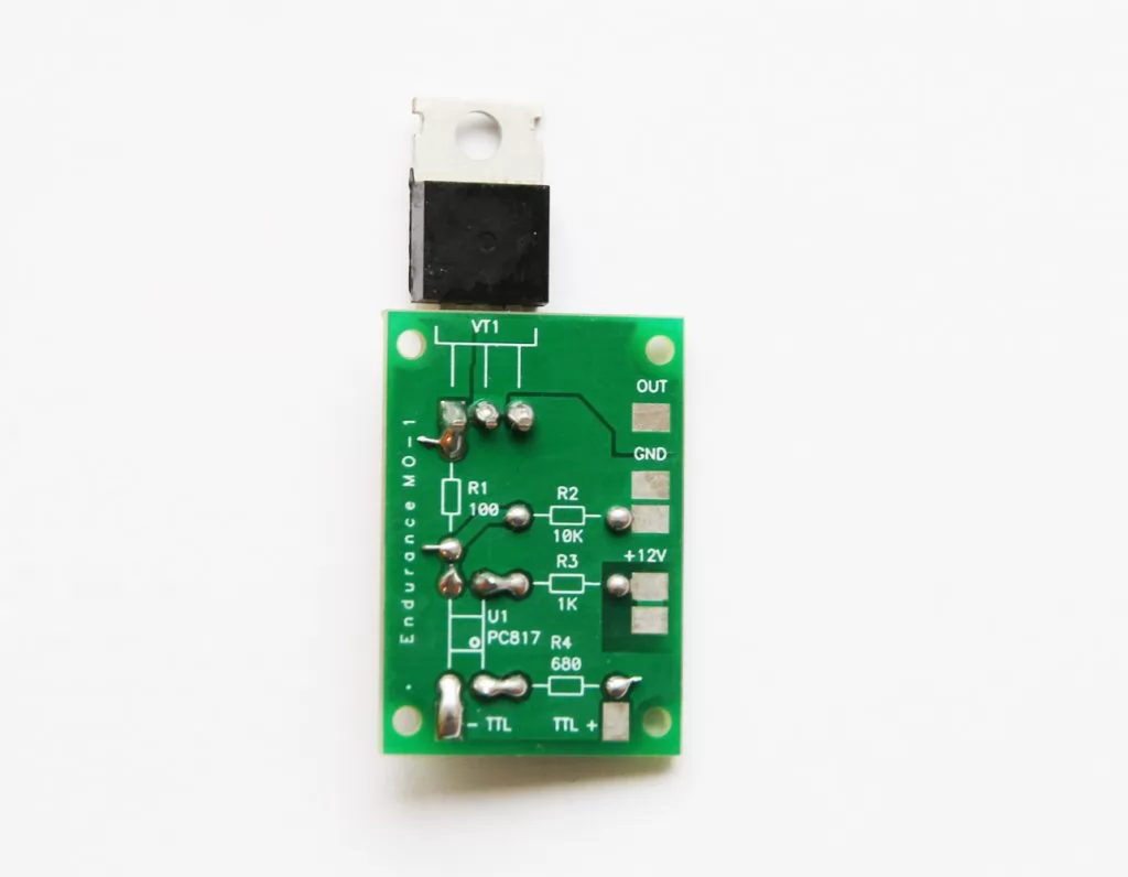 About Endurance MO1 PCB. The driver board to run the laser from external power supply.