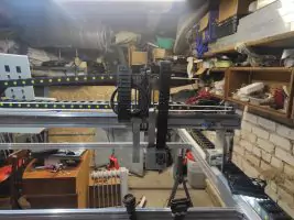 Industrial CNC frame 2x2 m (6x6') with the laser module.